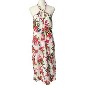 INTERNATIONAL CONCEPTS Floral Petite Marla Bouquet Floral Halter Maxi Dress PL